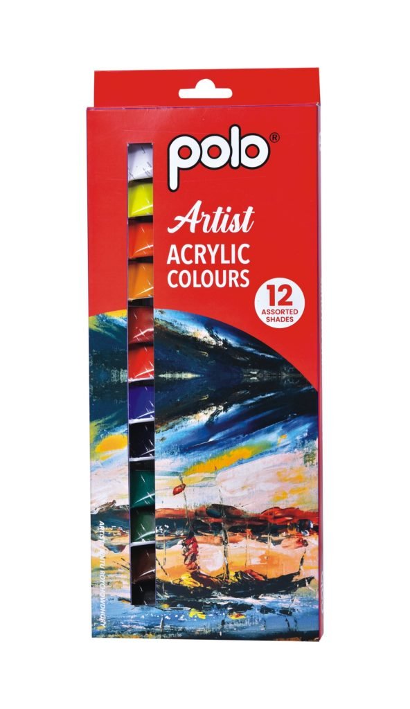 Artist Acrylic Colours 12 Shades Polo Colours